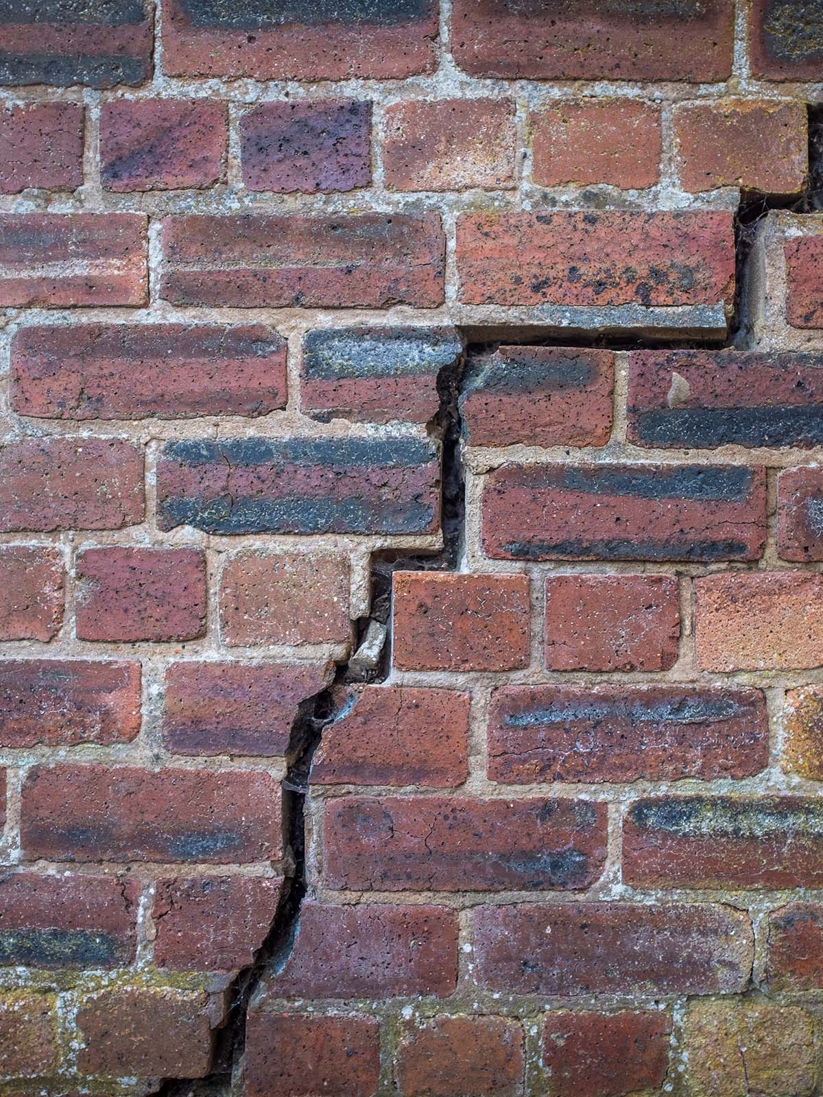 Cracked Brick Foundation Residential Home Richmond Va