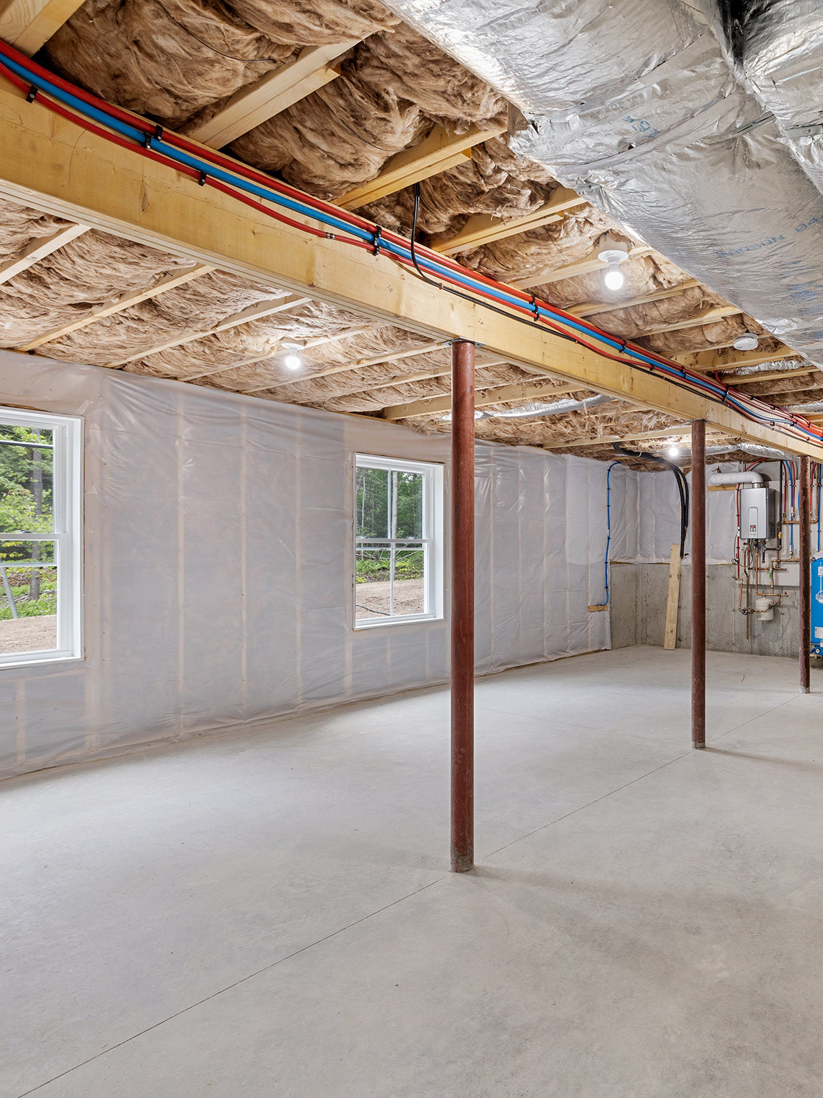 Basement View During Radon Testing In Richmond Va